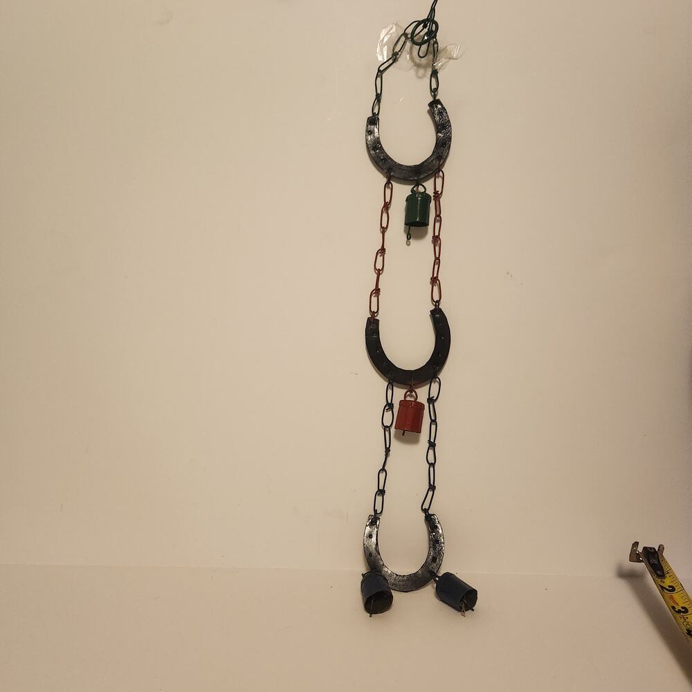 Western Style Horse Shoe 27" Metal Windchime